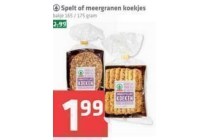 spelt of meergranen koekjes