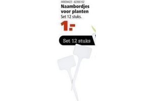 naambordjes voor planten