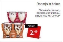 roomijs in beker