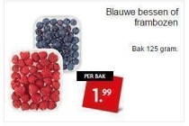 blauwe bessen of frambozen