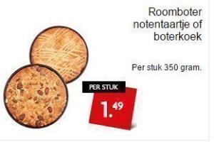 roomboter notentaartje of boterkoek