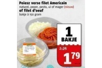 poiesz verse filet american of filter d oeuf