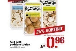 alle luxe paddenstoelen
