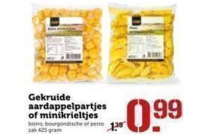 gekruide aardappelpartjes of mini krieltjes