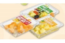 luxe fruitmix ananasblokjes en meloenmixblokjes