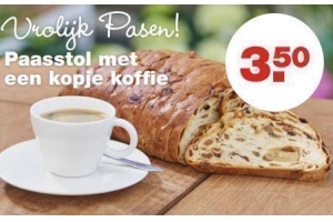 paasstol met een kopje koffie