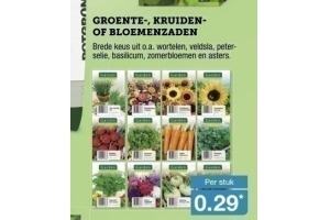 groente kruiden of bloemenzaden