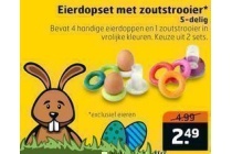 eierdopset met zoutstrooier