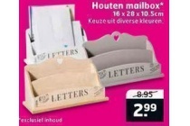 houten mailbox