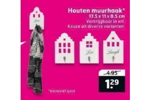 houten muurhaak