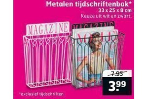 metalen tijschriftenbak