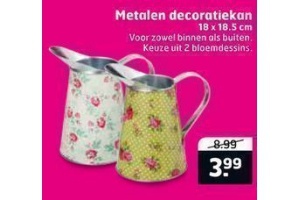 metalen decoratiekan
