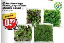 rucolamelange veldsla jonge bladsla of rucola naturel