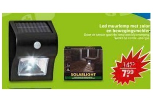 led muurlamp met solar en beweginsmelder