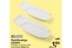 rechthoekige schalen