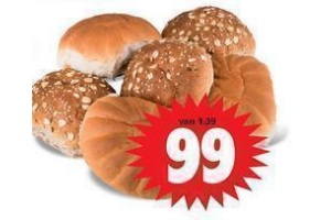 zachte witte margrieten of grof volkoren bollen