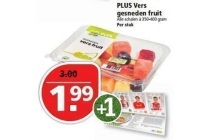 plus vers gesneden fruit