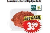 gekruide scharrel kipdijrollade