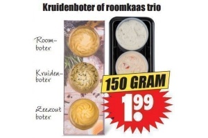 kruidenboter of roomkaas trio