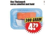 ons thuismerk verse zalmfilet met huid