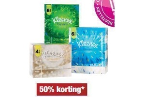 kleenex zakdoeken of tissues