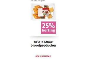 spar afbak broodproducten