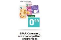 spar cakemeel mix voor appeltaart of boterkoek