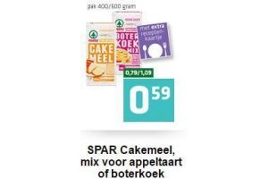 spar cakemeel mix voor appeltaart of boterkoek