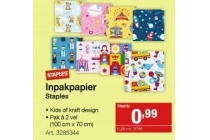 staples inpakpapier