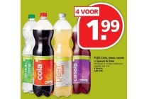 plus cola sinas cassis of lemon en lime
