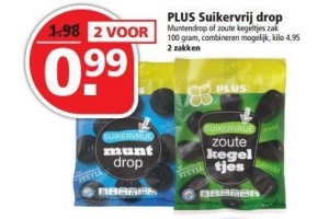 plus suikervrije drop