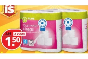 plus toiletpapier soft 4 laags