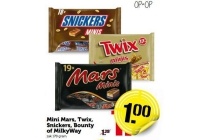mini mars twix snickers bounty of milkyway