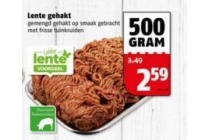 lente gehakt