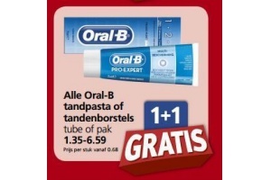 alle oral b tandpasta of tandenborstels