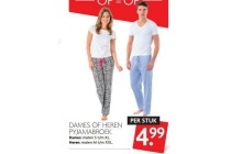 dames of heren pyjamabroek