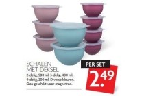 schalen met deksel