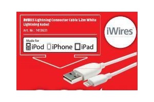 iwires lightning naar usb kabel 1 2m wit