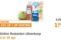online aanbieding restanten uitverkoop
