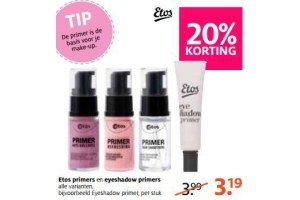 etos primers en eyeshadow primers