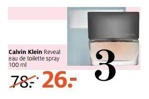 calvin klein reveal eau de toilette spray 100 ml