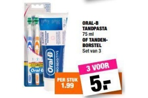 oral b tandpasta of tandenborstel
