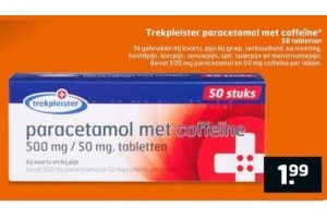 trekpleister paracetamol met caffeine voor eur1 99