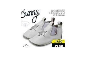 funny bunny leren slofjes