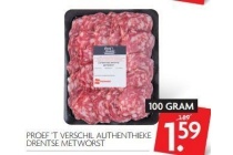 proef t verschil authenthieke drentse metworst