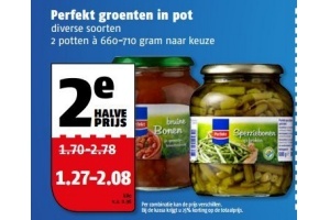 perfekt groenten in pot