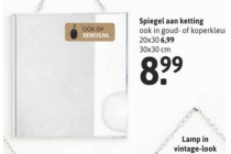 spiegel aan ketting vierkant
