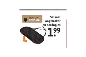 set met oogmasker en oordopjes