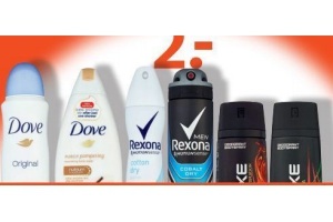 axe dove en rexona deoderant voor eur2