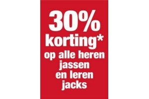 30 korting op jassen